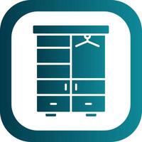 Kleiderschrank Glyphe Gradient Ecke Symbol vektor