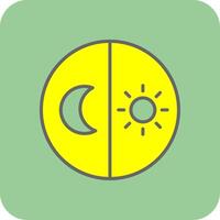 Tag und Nacht kostenlos gefüllt Gelb Symbol vektor