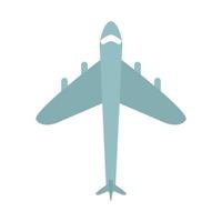 Sommerreisen und Urlaub Flugzeugtransport im flachen Stil isolierte Ikone vektor