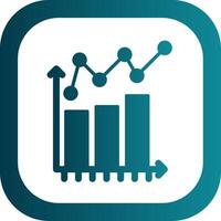 bar Diagram fylld gul ikon vektor