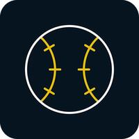 Baseball Linie rot Kreis Symbol vektor