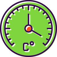 Thermometer gefüllt Design Symbol vektor