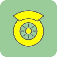 Bremse Rabatt gefüllt Gelb Symbol vektor