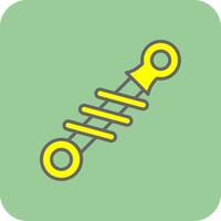 Schock Absorber gefüllt Gelb Symbol vektor