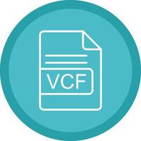 vcf fil formatera linje mång cirkel ikon vektor
