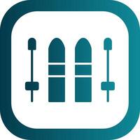 Skifahren Glyphe Gradient Ecke Symbol vektor