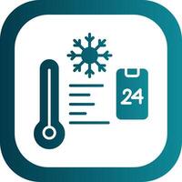 Temperatur Steuerung Glyphe Gradient Ecke Symbol vektor