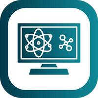 Computer Wissenschaft Glyphe Gradient Ecke Symbol vektor