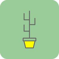 kaktus fylld gul ikon vektor