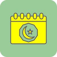 Ramadan Tag Glyphe Gradient Ecke Symbol vektor