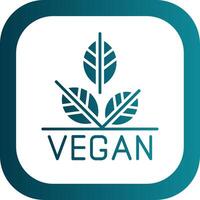 vegan Glyphe Gradient Ecke Symbol vektor