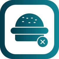 Nein Burger Glyphe Gradient Ecke Symbol vektor