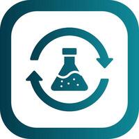 Chemikalien Glyphe Gradient Ecke Symbol vektor