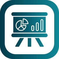 Whiteboard Glyphe Gradient Ecke Symbol vektor