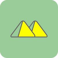 Samosa gefüllt Gelb Symbol vektor