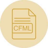 cfml fil formatera linje gul cirkel ikon vektor