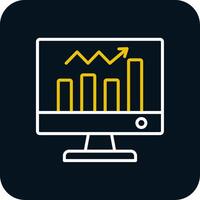 Analytik Linie rot Kreis Symbol vektor