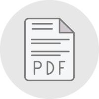 pdf Linie gefüllt Licht Symbol vektor