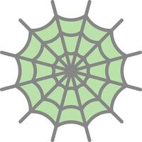 Spinne Netz Linie gefüllt Licht Symbol vektor