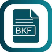 bkf fil formatera glyf lutning hörn ikon vektor