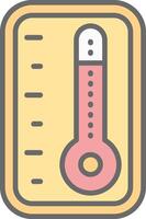Thermometer Linie gefüllt Licht Symbol vektor