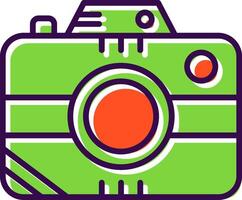 Foto Kamera gefüllt Design Symbol vektor