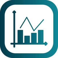 Bar Diagramm Glyphe Gradient Ecke Symbol vektor