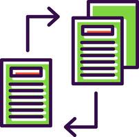 Dateien Austausch gefüllt Design Symbol vektor