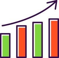 Wachstum gefüllt Design Symbol vektor