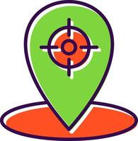 geo Targeting gefüllt Design Symbol vektor