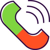 Telefon gefüllt Design Symbol vektor