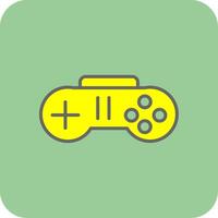 spel utveckling fylld gul ikon vektor