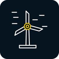 Wind Energie Linie rot Kreis Symbol vektor