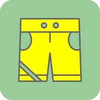 shorts fylld gul ikon vektor