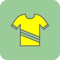 Hemd gefüllt Gelb Symbol vektor