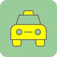 taxi fylld gul ikon vektor