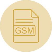 gsm Datei Format Linie Gelb Kreis Symbol vektor