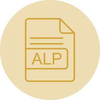 alp Datei Format Linie Gelb Kreis Symbol vektor