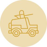 Jeep Linie Gelb Kreis Symbol vektor