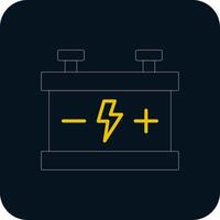 Auto Batterie Linie rot Kreis Symbol vektor