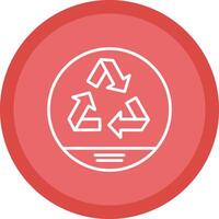 recyceln Linie multi Kreis Symbol vektor