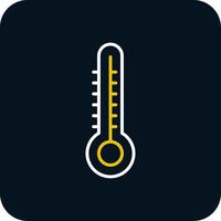 termometer linje röd cirkel ikon vektor