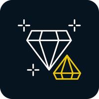 Diamant Linie rot Kreis Symbol vektor