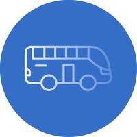 Tour Bus eben Blase Symbol vektor