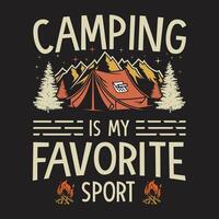 unik camping är min favorit sport tee - perfekt för utomhus- älskande och campare vektor