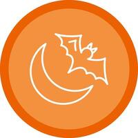 Halloween Mond Linie multi Kreis Symbol vektor