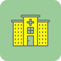 Krankenhaus gefüllt Gelb Symbol vektor