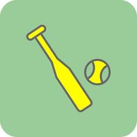 baseboll fylld gul ikon vektor