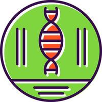 DNA Strand gefüllt Design Symbol vektor