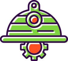 Sicherheit Helm gefüllt Design Symbol vektor